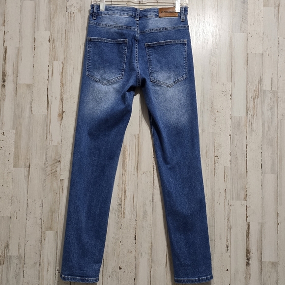 RASKOL Unisex Blue Performance Enhancing Demin Straight Leg Gym JANTS Size 28x30 - Picture 2 of 7